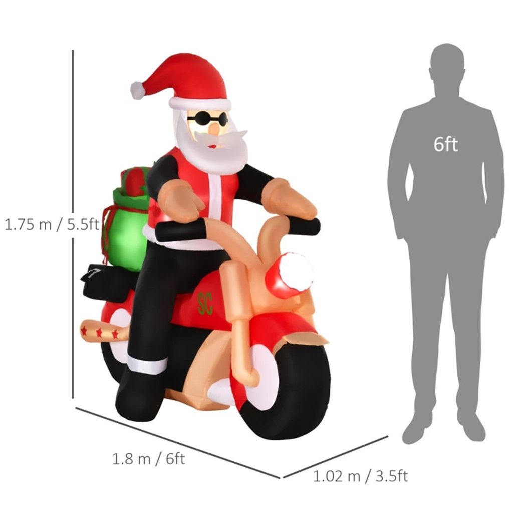 Christmas Snowman on bike inflatable