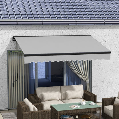 Outsunny 3 x 2m Electric Retractable Awning, Aluminium Frame