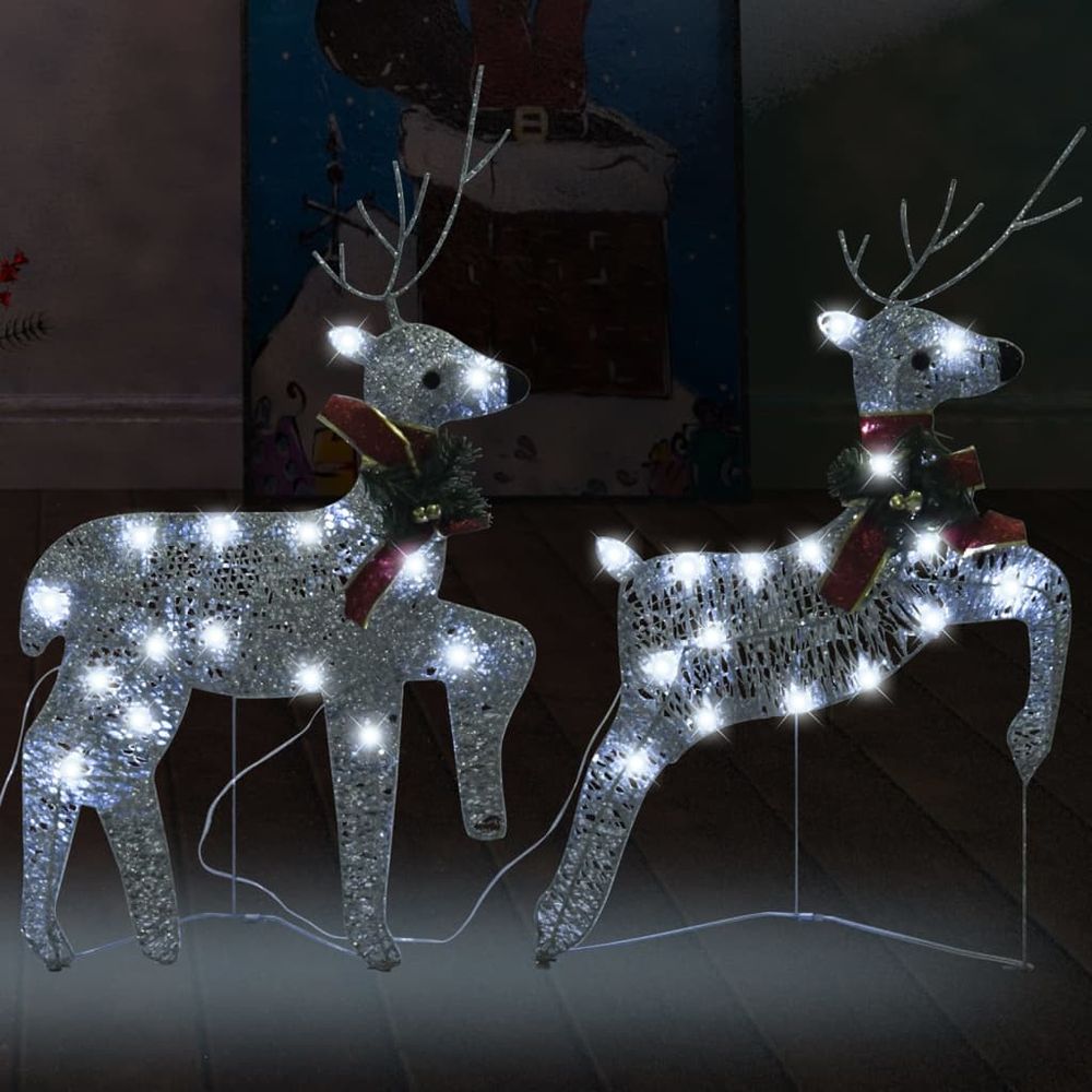 Christmas Reindeers 2 pcs Gold 40 LEDs