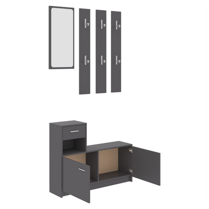 Hallway Unit Grey 100x25x76.5 cm Engineered Wood