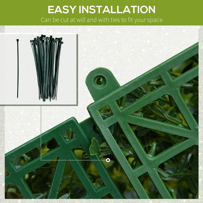 12PCS Artificial Boxwood Wall Panels 20" x 20" Grass Screen Milan Grass