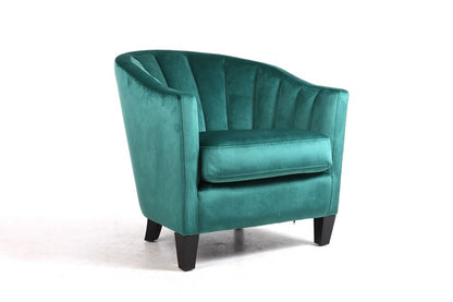 80CM SEAGRASS COLOUR VELVET ARMCHAIR