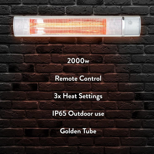 LLOYTRON Wall Mounted Patio Heater | Pedestal Patio Heater | Garden Patio Heater | Instant Warm Indoor/Outdoor