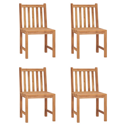 5 Piece Garden Dining Set Solid Teak Wood