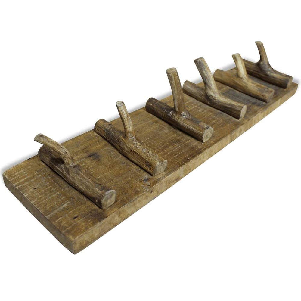 Coat Rack Solid Reclaimed Wood 60x15 cm