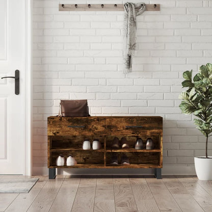 vidaXL Shoe Bench White 102x35x55 cm Engineered Wood