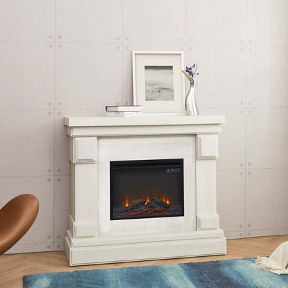 48″ Electric Fireplace with Touch Screen & Remote, Wood Grain