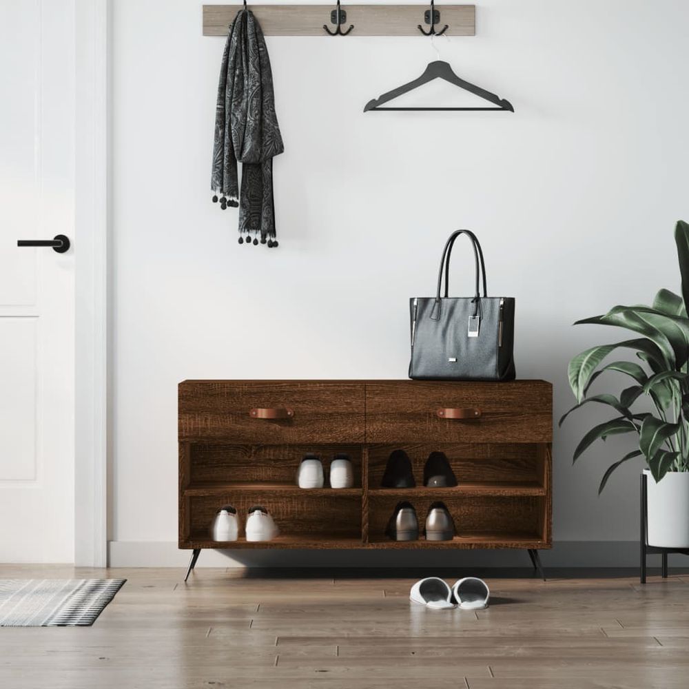 vidaXL Shoe Bench White 102x35x55 cm Engineered Wood