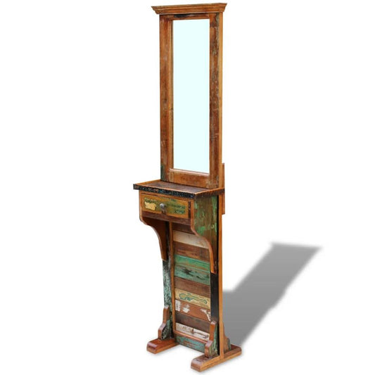 Hall Mirror Vintage Solid Reclaimed Wood 47x23x180 cm