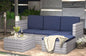 5pcs Rattan Garden Outdoor Patio Sofa Set
