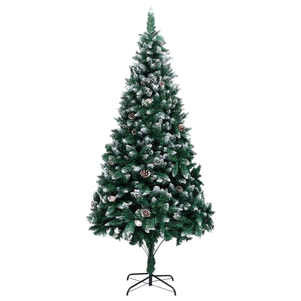 Artificial Christmas Tree with Pine Cones and White Snow 150 cm