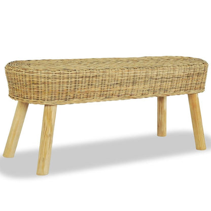 vidaXL Hall Bench 110x35x45 cm Natural Rattan