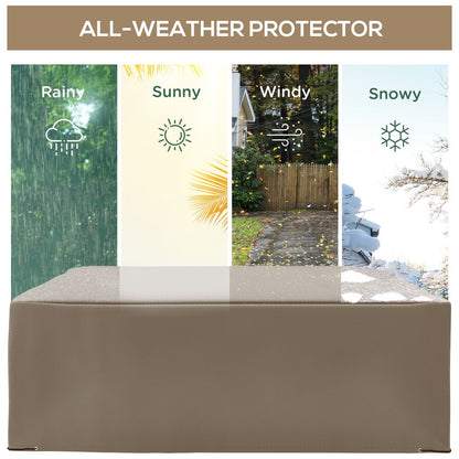 275x205cm Outdoor Furniture Protective Cover Water UV Resistant Beige Outsunny