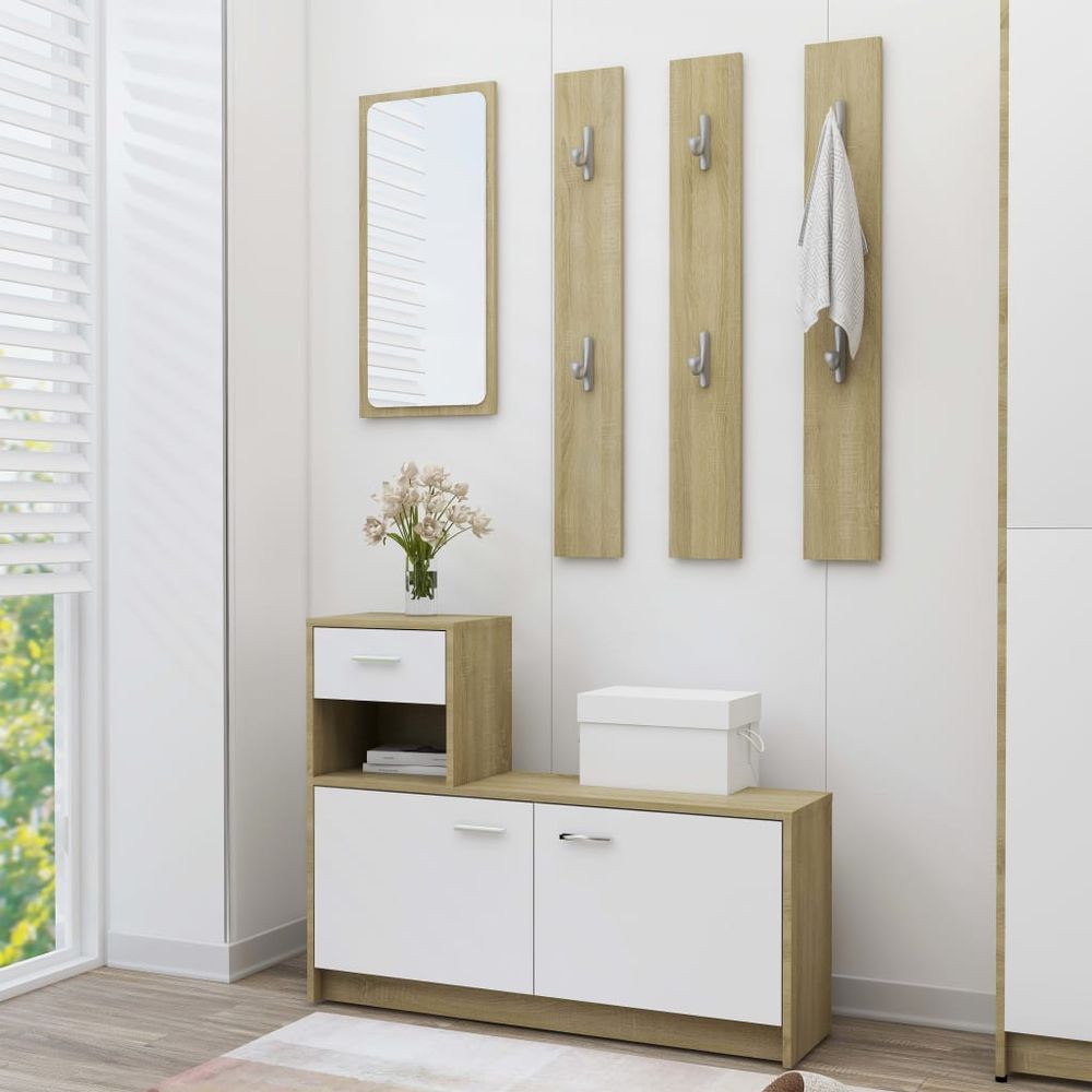 Hallway Unit Grey 100x25x76.5 cm Engineered Wood