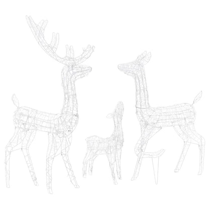 Acrylic Reindeer Family Christmas Decoration (with LED light Warm White)