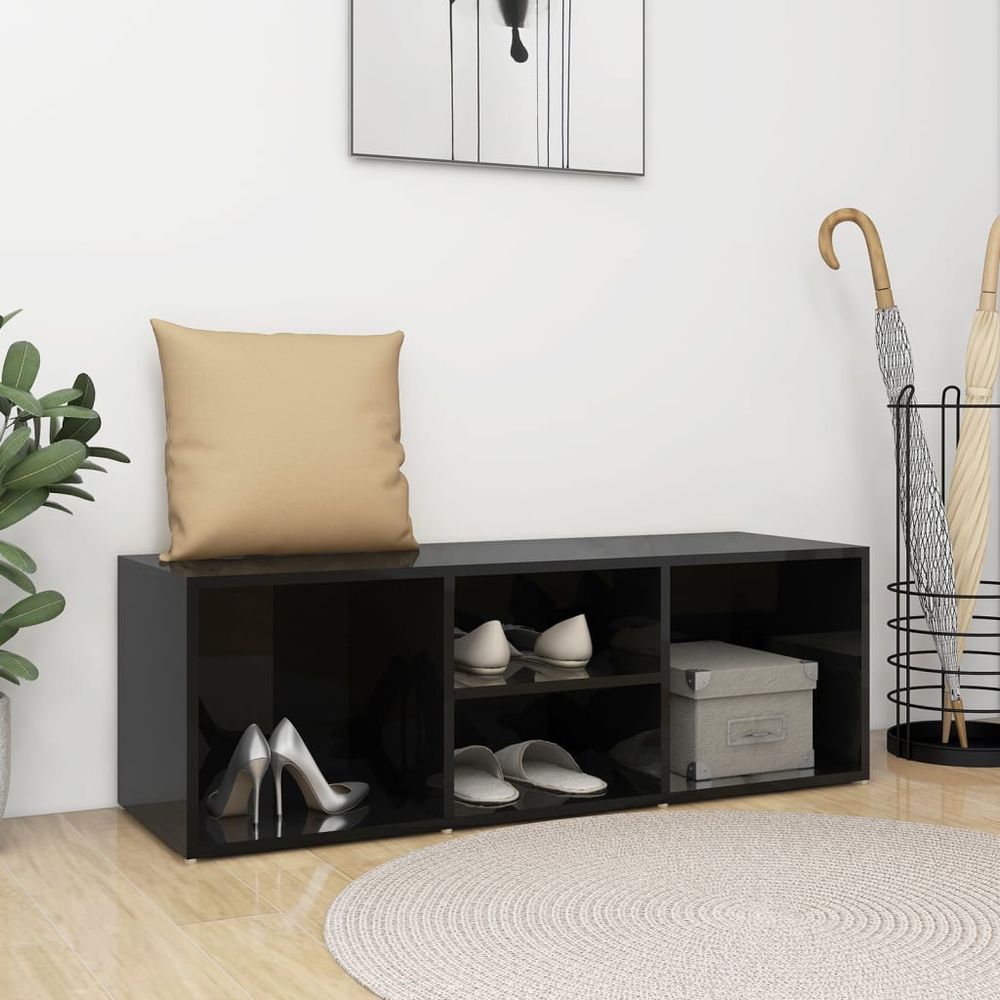 vidaXL Shoe Storage Bench White 105x35x35 cm Engineered Wood