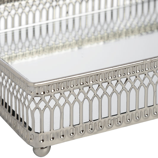 Set of Rectangular Nickel Plated Trays - HomenestUK