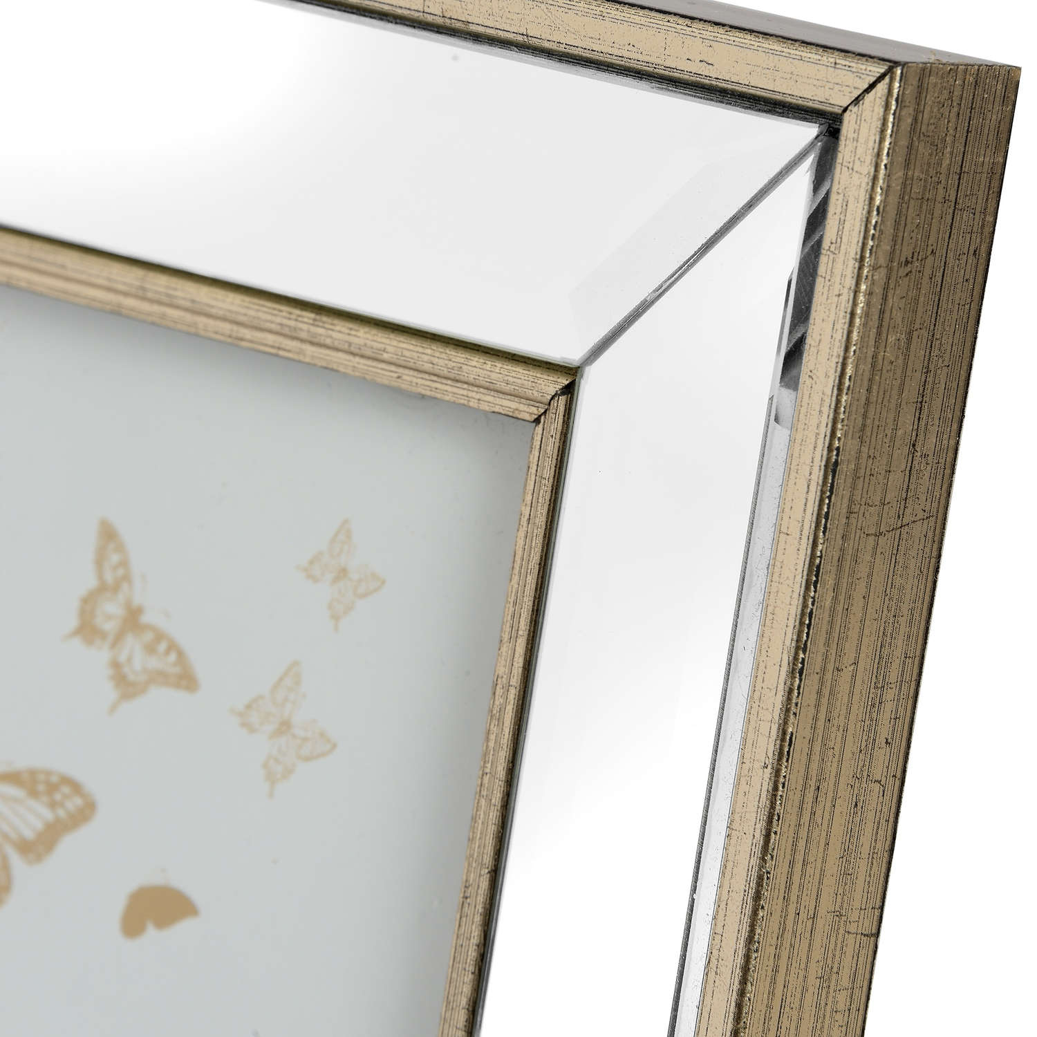 Small Rectangle Mirror Bordered Photo Frame 4x6 - HomenestUK