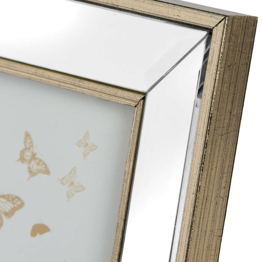 Small Rectangle Mirror Bordered Photo Frame 4x6 - HomenestUK