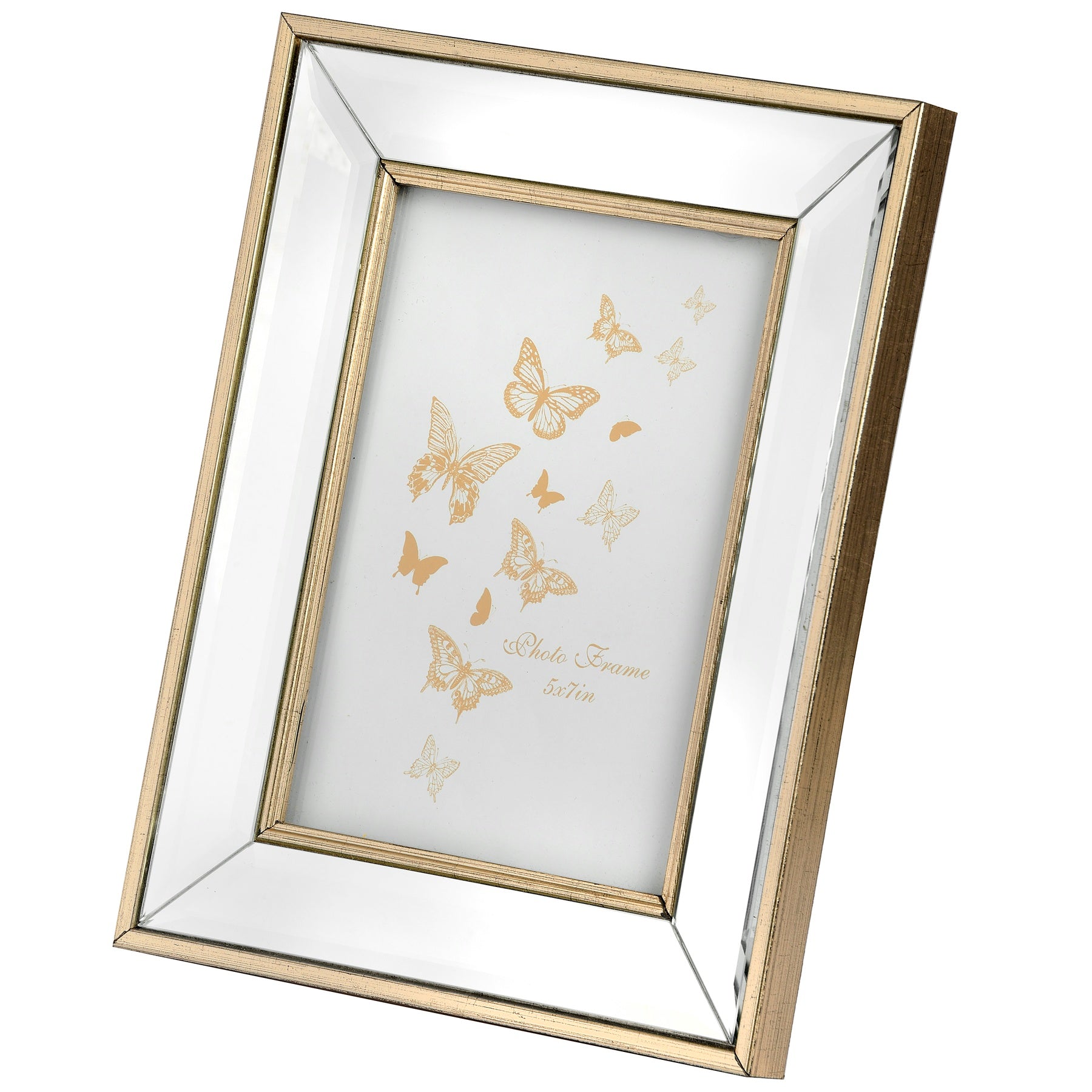 Small Rectangle Mirror Bordered Photo Frame 4x6 - HomenestUK