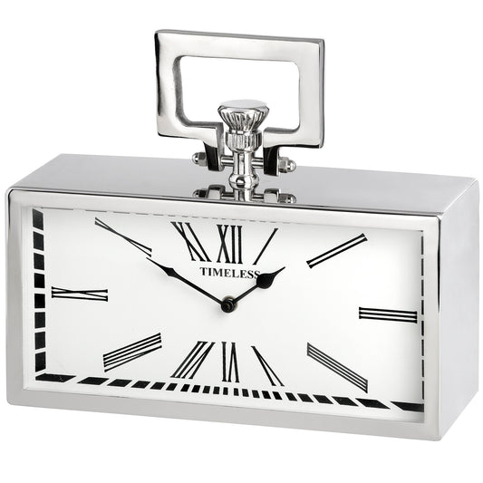 Silver Pocket Watch Clock - HomenestUK