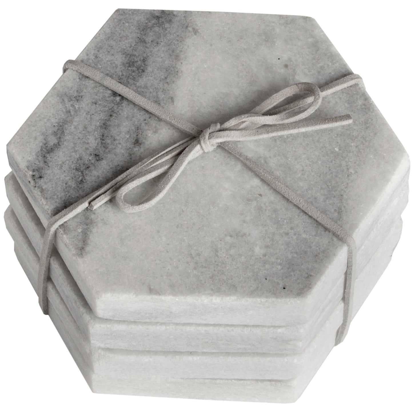 Grey Marble Hexagonal Coasters - HomenestUK