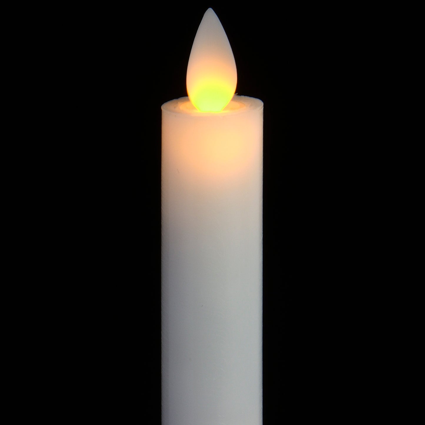 Pair Of White Luxe Flickering Flame LED Wax Dinner Candles - HomenestUK