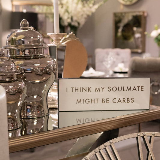 Carbs Soulmate Gold Foil Plaque - HomenestUK