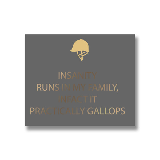 Insanity Silver Foil Plaque - HomenestUK