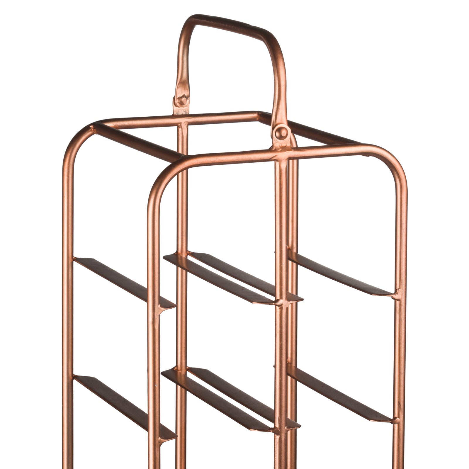 Industrial Inspired Copper Finished 12 Bottle Wine Holder - HomenestUK