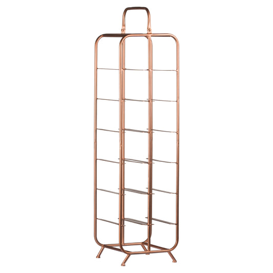 Industrial Inspired Copper Finished 12 Bottle Wine Holder - HomenestUK