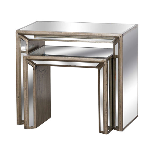 Augustus Mirrored Nest Of Tables - HomenestUK