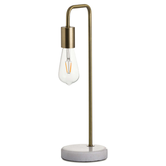 Marble And Brass Industrial Desk Lamp - HomenestUK