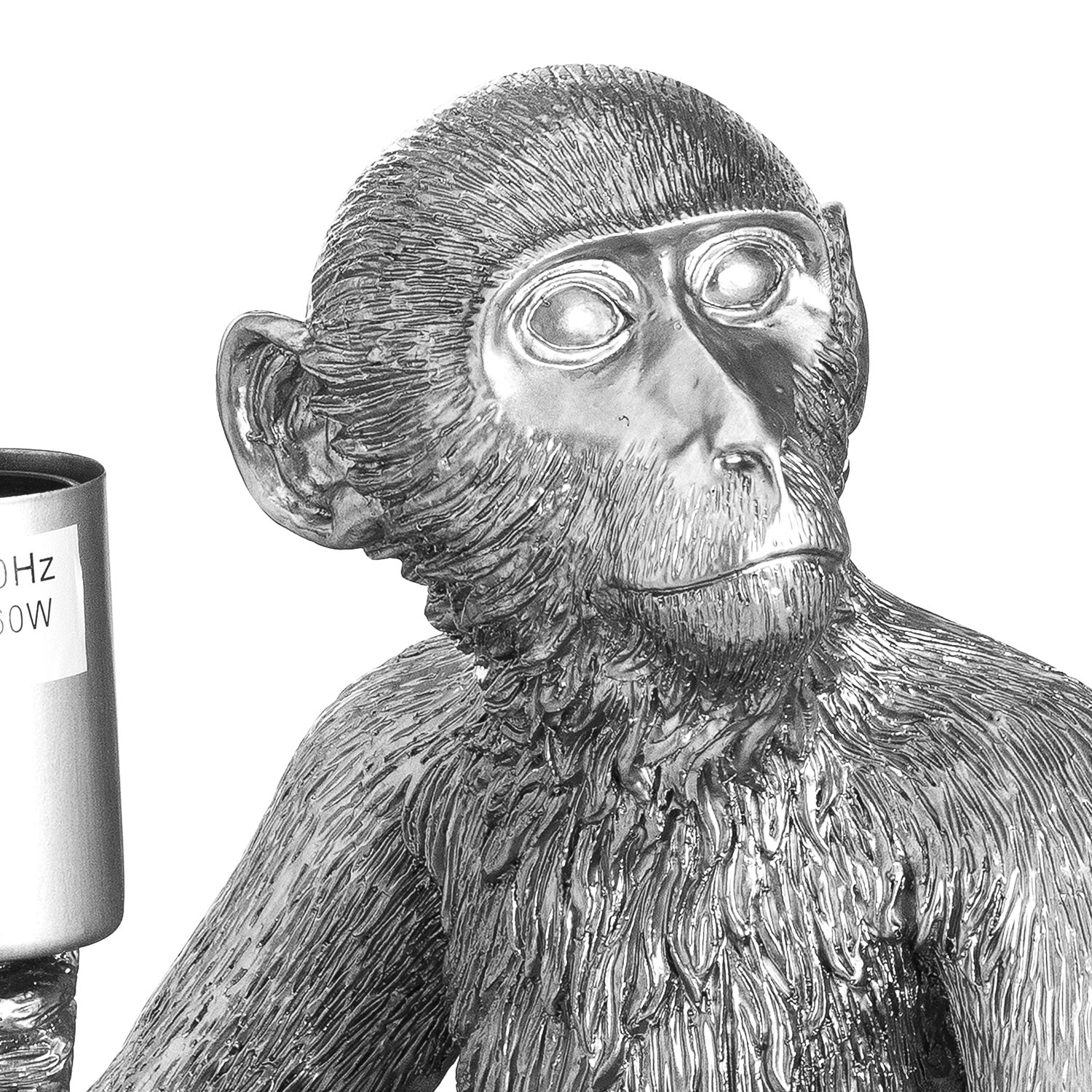Ringo The Monkey Silver Table Lamp - HomenestUK