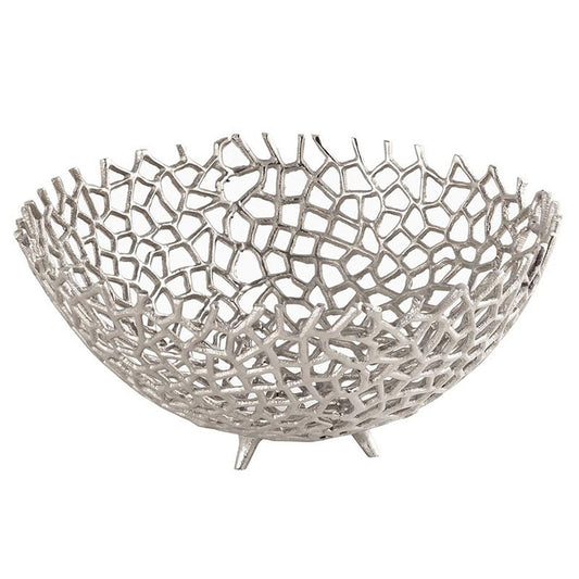 Farrah Collection Silver Large Decorative Bowl