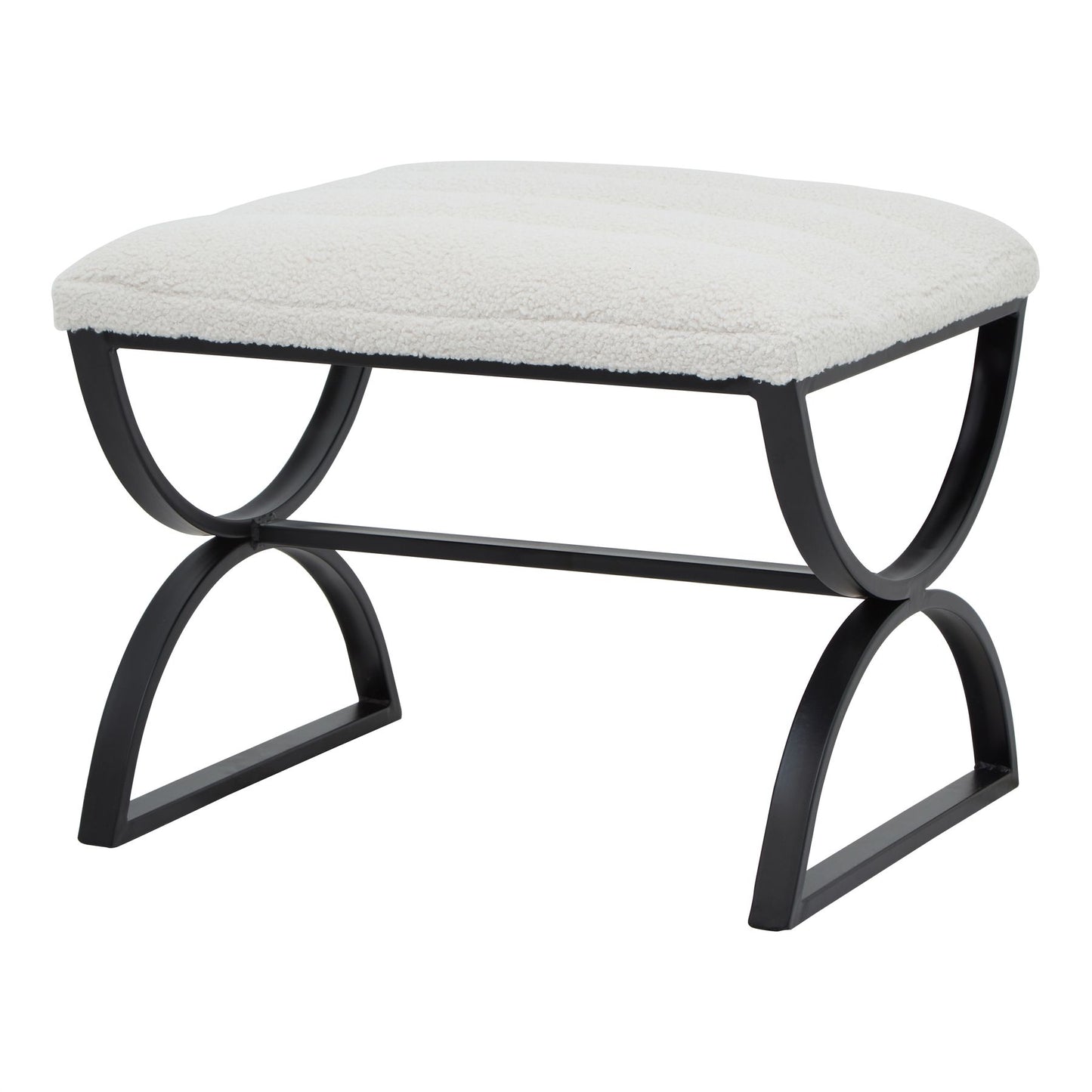 Boucl√© Ribbed Footstool