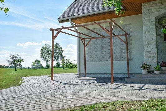 Wood Garden Pergola -3.6M x 3.3M - HomenestUK